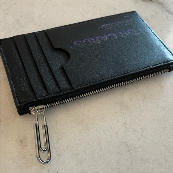 Off-White Black and Purple Card Holder - Picture 4 of 13